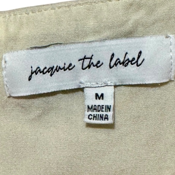 Jaquie The Label Aimee Puff Sleeve Cotton Tie Back Cottagecore Babydoll Dress - Picture 11 of 12